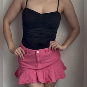 Cider Pink Denim Skirt